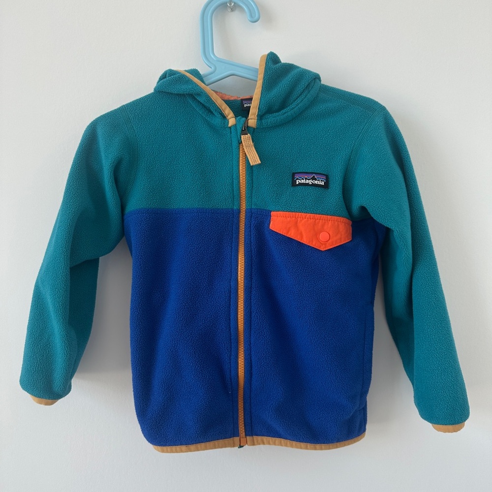 Patagonia Kids' Teal and Blue Fleece Jacket
